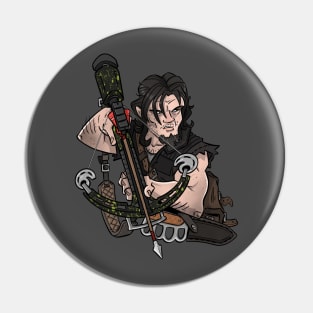 Crossbow Zombie Survivor Pin