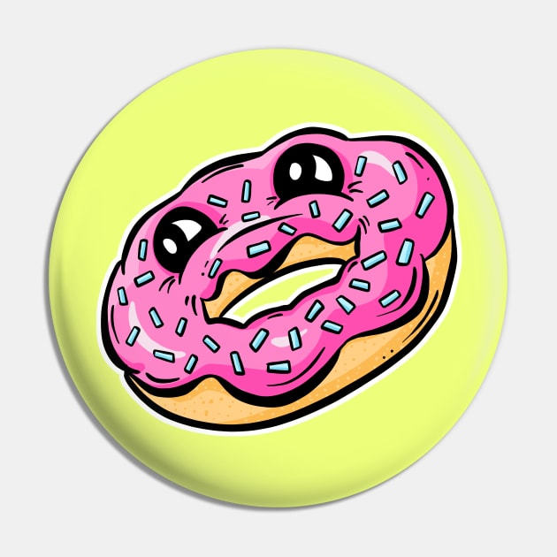 The Pinky Thunder Doughnut Cartoon Pin by Squeeb Creative