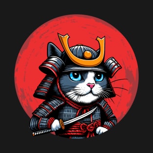 Cute Samurai Cat T-Shirt