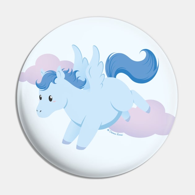 Kawaii fantasy animals - Pegasus Pin by SilveryDreams