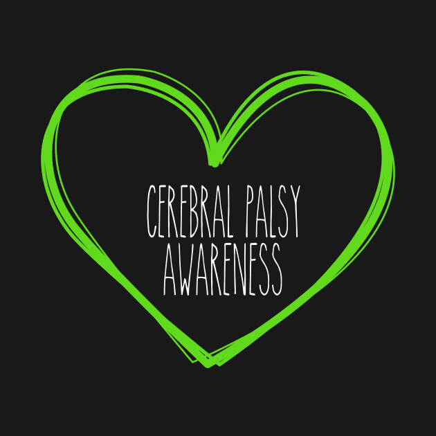 Cerebral Palsy Awareness Heart Support by MerchAndrey
