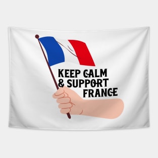 Keep Calm And Support France Tapestry