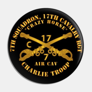 7th Sqn 17th Cav Regt - Charlie Trp - Crazy Horse Pin