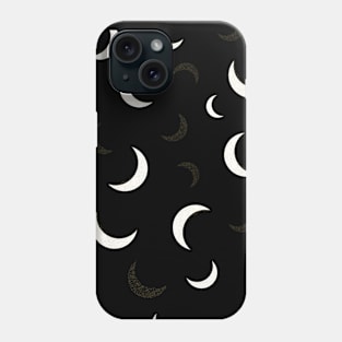 Shining golden and white moon night life Phone Case