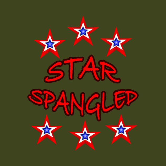 Star Spangled T-shirt by BlueDolphinStudios