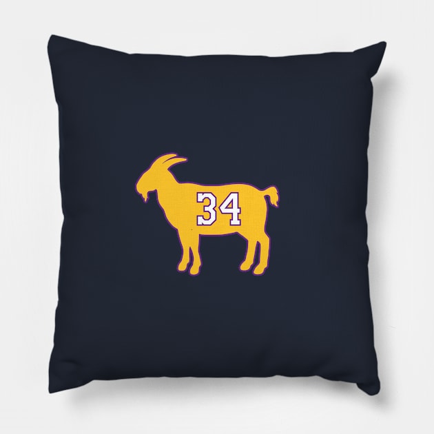 Shaquille O'Neal Los Angeles Goat Qiangy Pillow by qiangdade