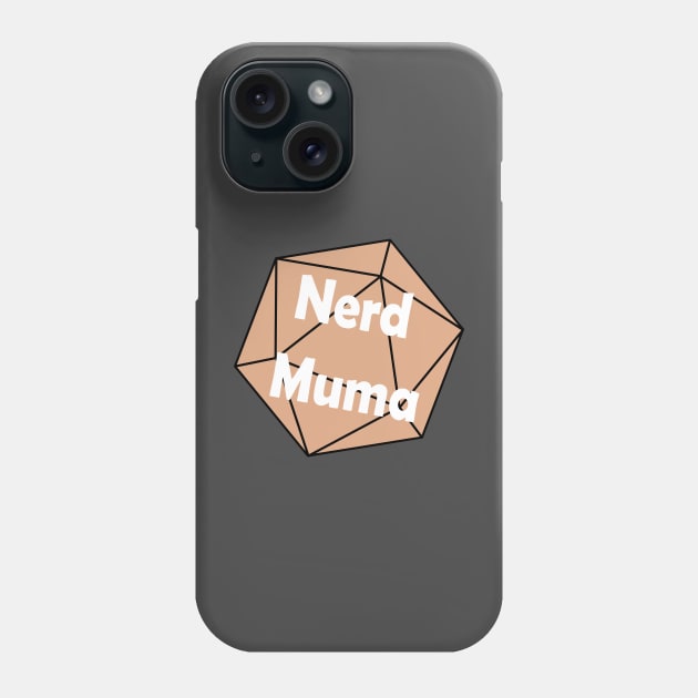 Nerd Muma Dice (orange) Phone Case by yasminrose