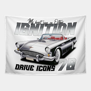 Classic Cars - Car Show Drive Icons Tapestry