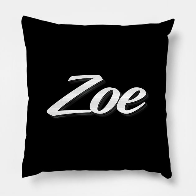 Zoe Zoey Name Pillow by ProjectX23Red