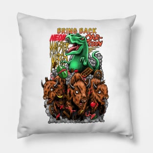 Bring Back Neon Cartoon Monster Merch Pillow