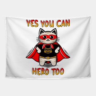 Super Hero Cat Tapestry