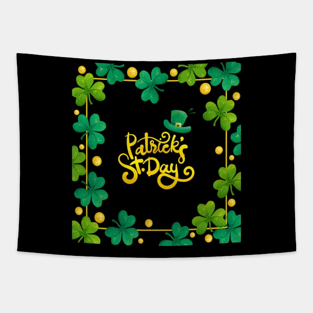 st patricks Leaf Border Tapestry by dyazagita