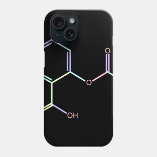 Aspirin Kawaii Pastel Rainbow Molecule Phone Case