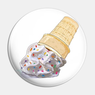 Melted ice-cream (vanilla & sprinkles) Pin