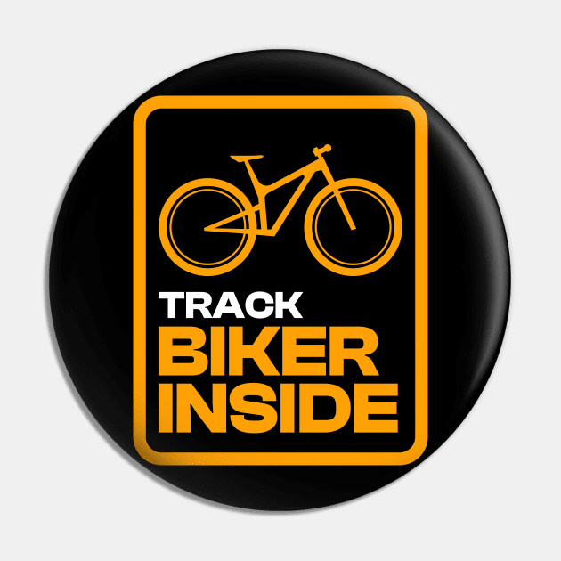 Track Biker Inside Bicycle Pin by silly bike