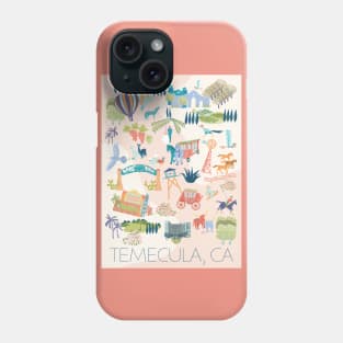 Temecula California Map Phone Case