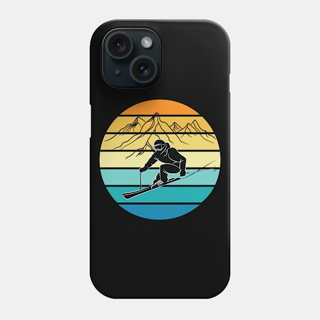 Ski Lover Winter Sports Ski Resort Phone Case by TheInkElephant