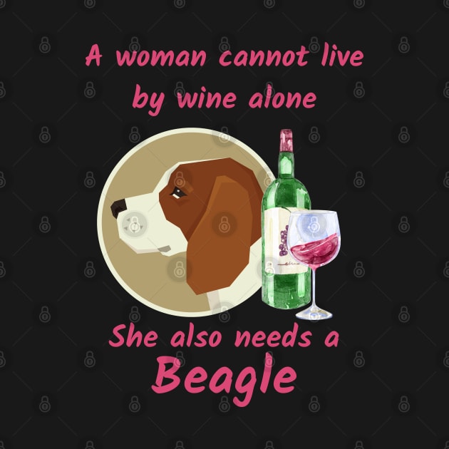 Funny Beagle and Wine by onepony