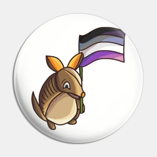 Asexual Pride Armadillo Pin