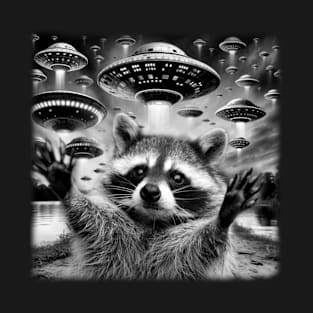 Raccoon Abduction Diaries Elevate Your Style with UFO Stories T-Shirt