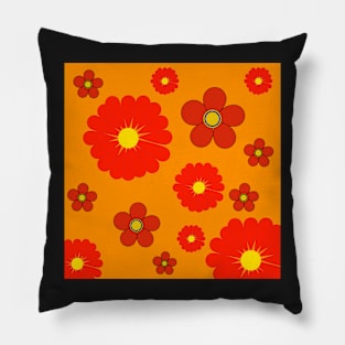 hippy flower pattern Pillow