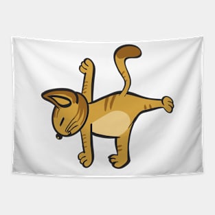 Cat In Different Yoga Poses Tapestry