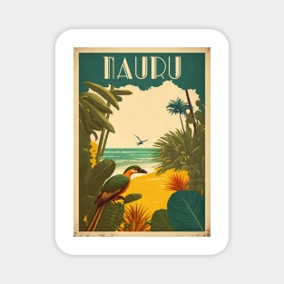 Nauru Vintage Travel Art Poster Magnet