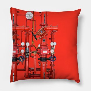 Decorative Art Red Pipes Pillow