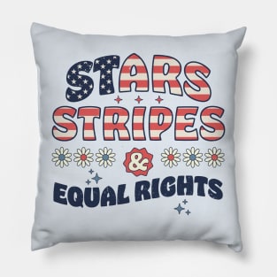 Stars Stripes And Equal Rights Patriotic 4th Of July Cute Pillow