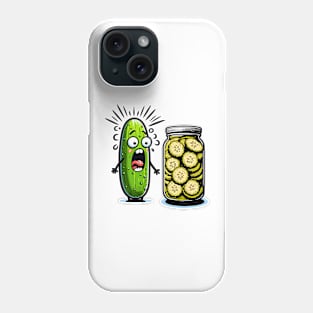 Funny Pickle Surprise A Cucumber And A Jar Of Sliced Pickles Phone Case