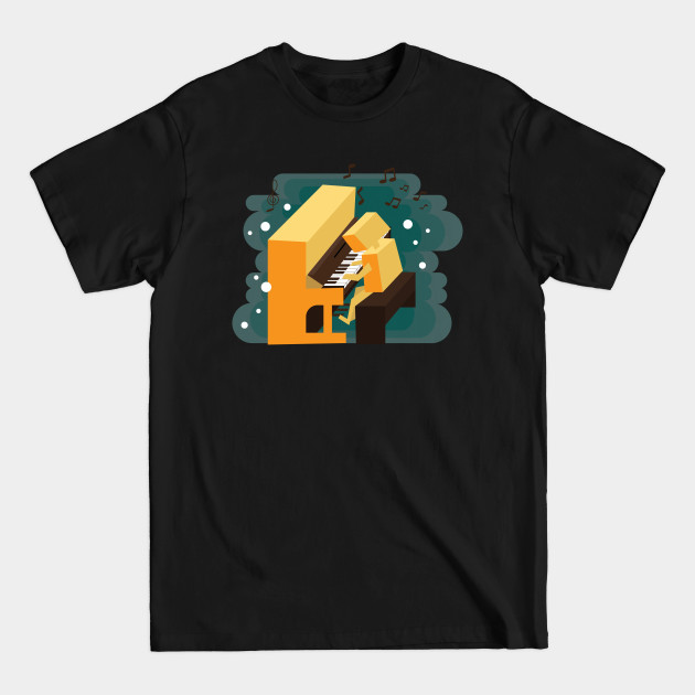 Discover piano instrument cute cartoon - Musical Instrument - T-Shirt