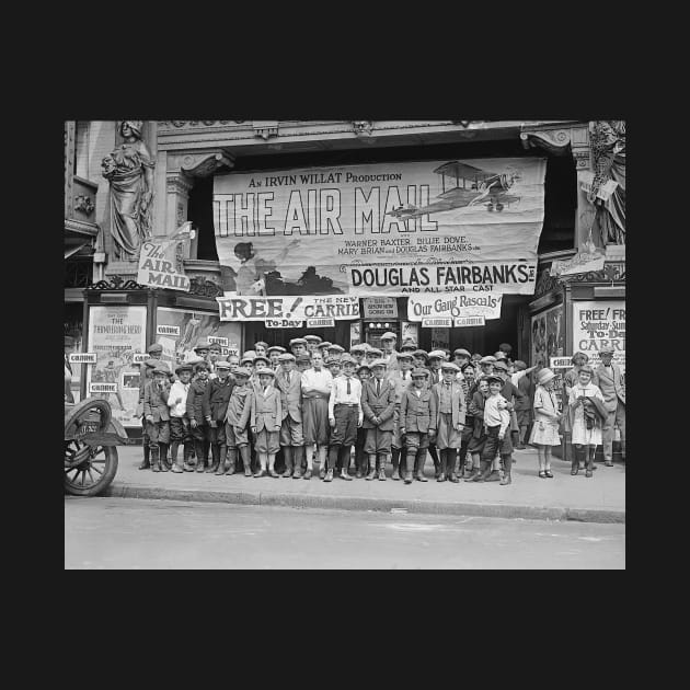 Children at the Movies, 1925. Vintage Photo by historyphoto