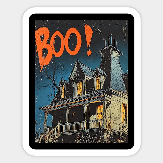 Vintage Horror - Boo! - Vintage Horror - Sticker | TeePublic