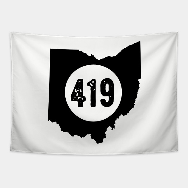 419 Area Code Ohio Ohio Area Code 419 Toledo Tapestry Teepublic