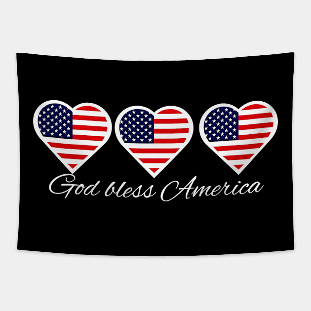 God bless America, 4th of July design Tapestry by Apparels2022