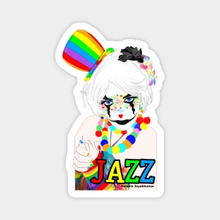 Jazz the Rainbow Clown Magnet