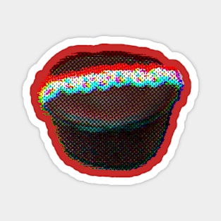 Chocolate Cupcake Snack Glitch Magnet