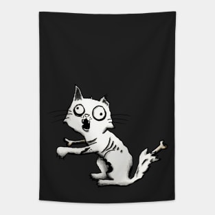 Zombie Kitty - Cute Undead Cat Tapestry