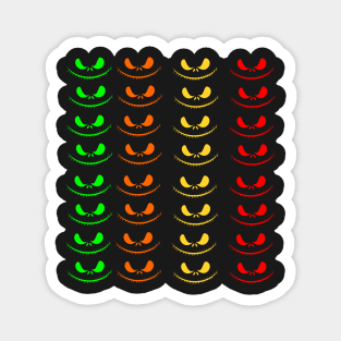 Halloween scary face devil evil eyes Magnet