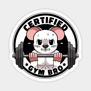 Certified Gym Bro Gym Workout Gym Humor WeightLifting Gym Magnet