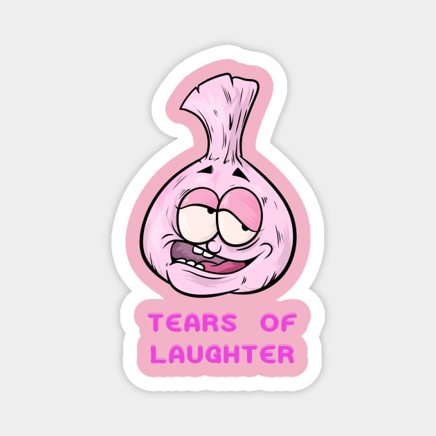Funny Tears of laughter said by an onion guy illustration Magnet by slluks_shop
