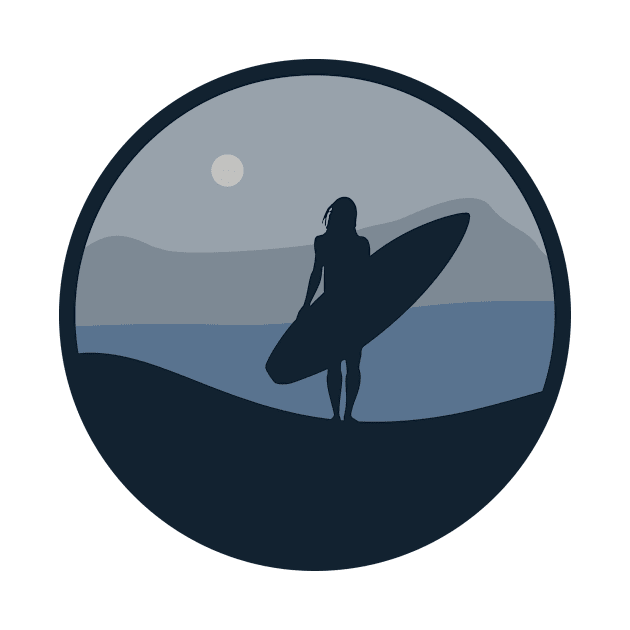 Surf Girl Silhouette by Food in a Can