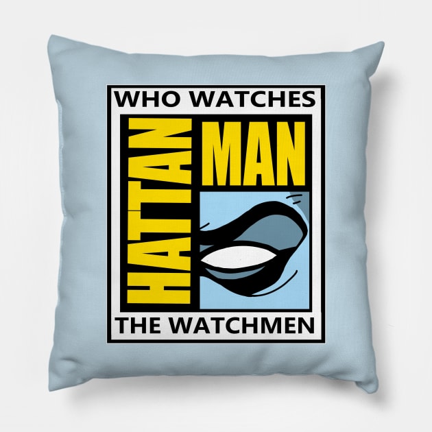 Manhattan Comic Pillow by queennerdco