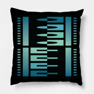 “Dimensional Split (3)” - V.3 Blue - (Geometric Art) (Dimensions) - Doc Labs Pillow