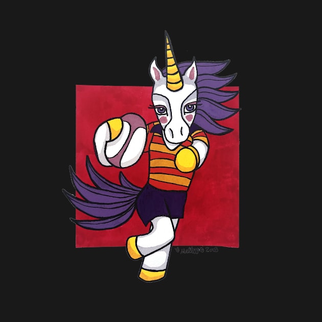 Rugby Unicorn - Ready to Pass - Animals of Inspiration by mellierosetest