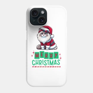 Merry Christmas Ragdoll Cat Phone Case