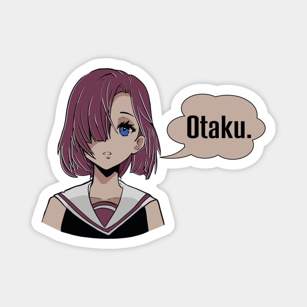 Girl saying Otaku Magnet by TahudesignsAT