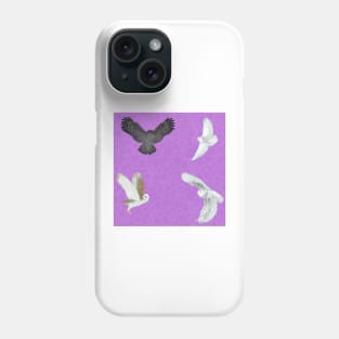 Soaring Owls Purple Phone Case