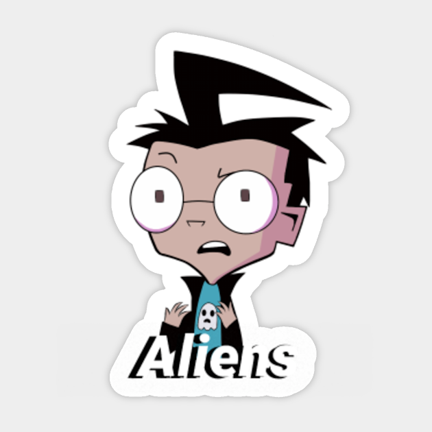 Invader Zim Dib Aliens Meme Invader Zim Sticker Teepublic Au