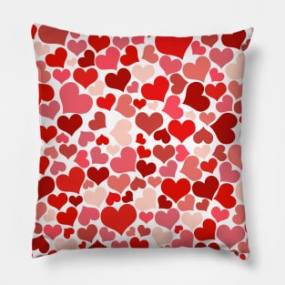 Pattern Of Hearts, Red Hearts, Love Pillow